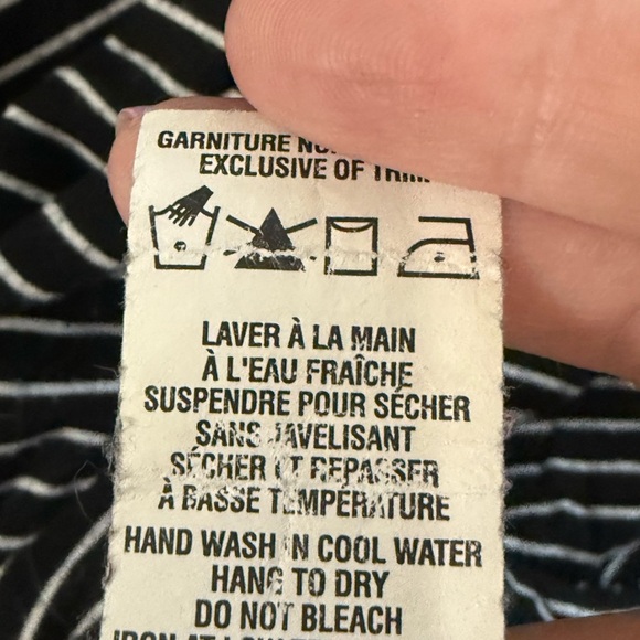 Striped Black and White Women's Top - Picture 3 of 3